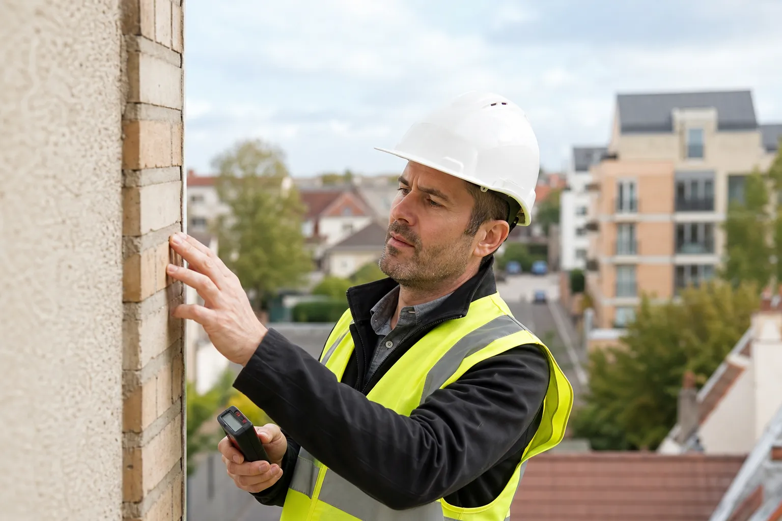 Expert en bâtiment réalisant une expertise avant achat immobilier à Massy (91)