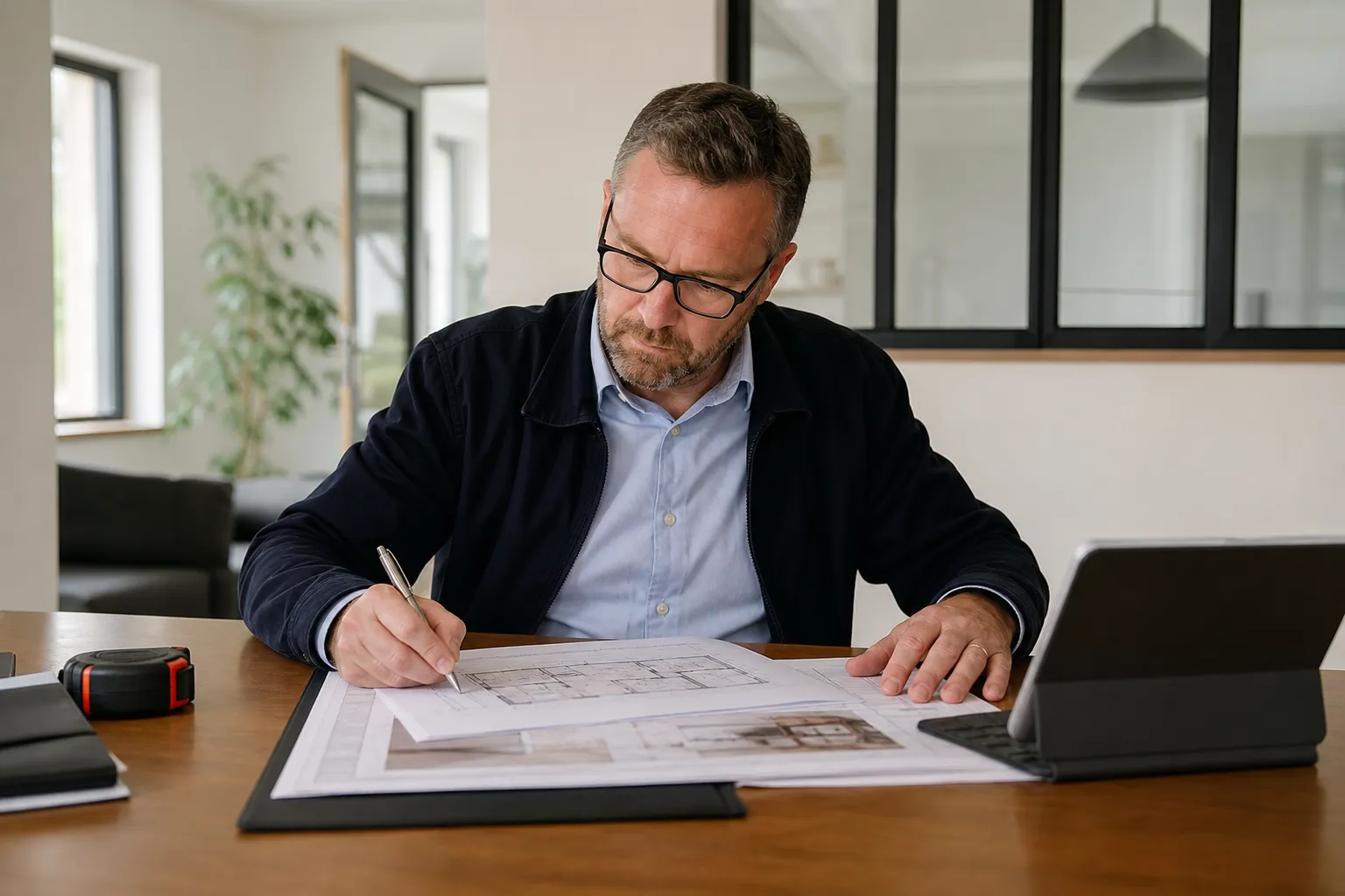 Expert Check my House préparant le rapport d'expertise avant achat d'un logement à Arpajon